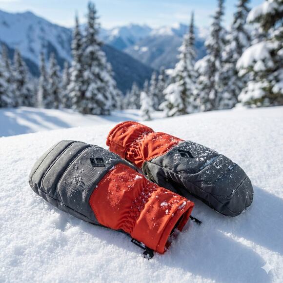 Brand New Black Diamond Mission MX GORE-TEX Mitts | Walnuts/Octane | Size Medium - Picture 3 of 5